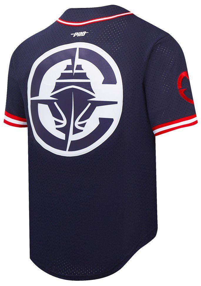 Pro Standard Men's Los Angeles Clippers Navy Mesh Button Down Shirt product image