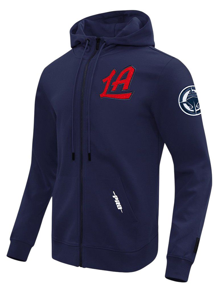 Pro Standard Men's Los Angeles Clippers Navy Classic Chenille Full-Zip Hoodie product image