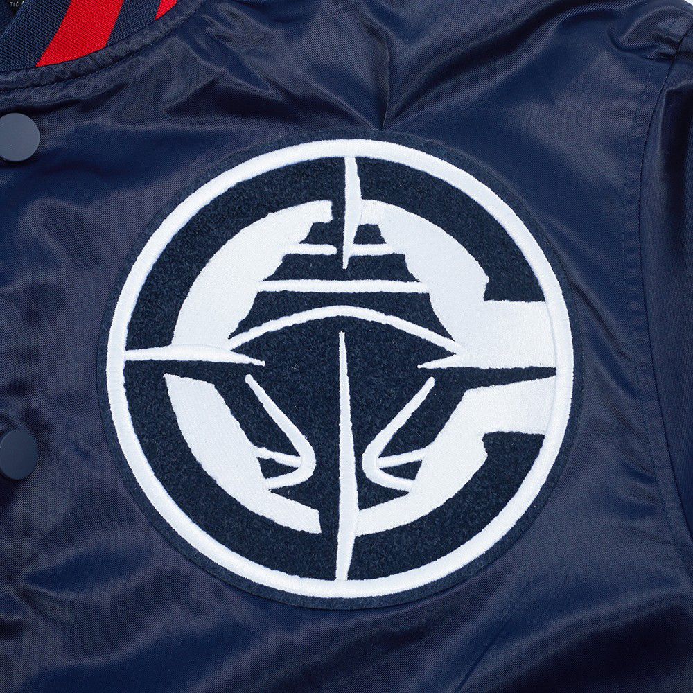 Pro Standard Men's Los Angeles Clippers Navy Mash Up Rib Satin Jacket product image