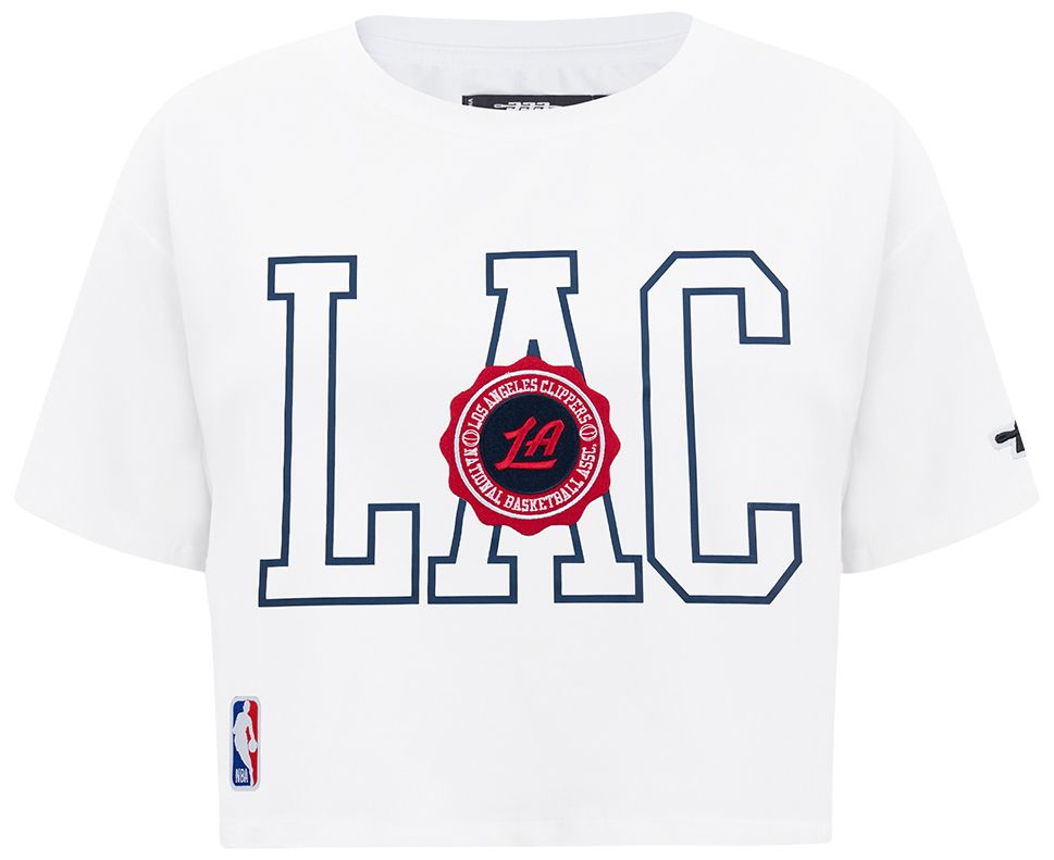 Pro Standard Women's Los Angeles Clippers White Crest Emblem Boxy T-Shirt product image