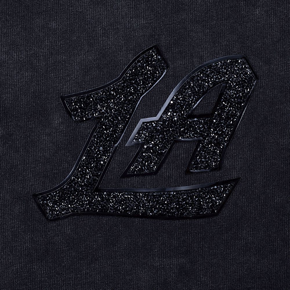 Pro Standard Women's Los Angeles Clippers Black Crystalline Boxy Cropped T-Shirt product image