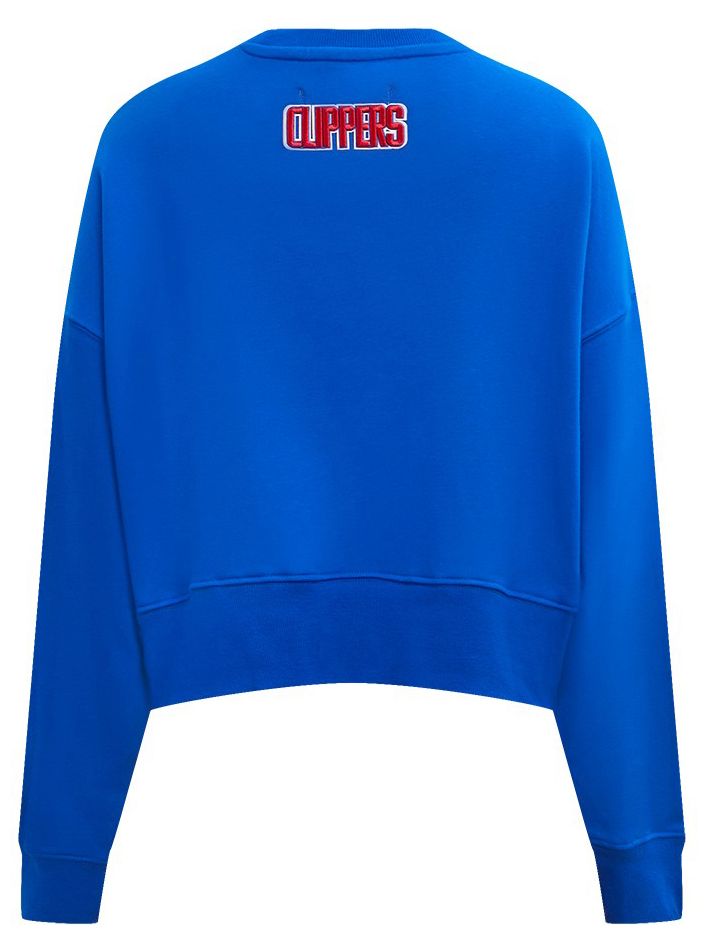 Pro Standard Women's Los Angeles Clippers Blue Classic Fleece Crewneck Sweatshirt product image