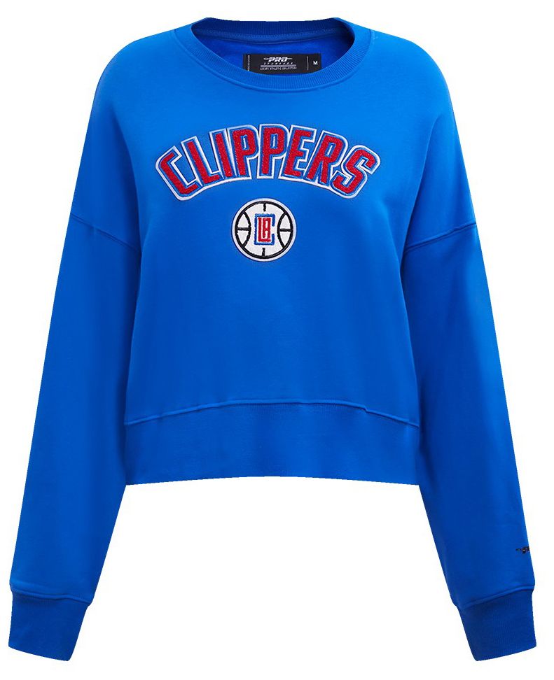 Pro Standard Women's Los Angeles Clippers Blue Classic Fleece Crewneck Sweatshirt product image