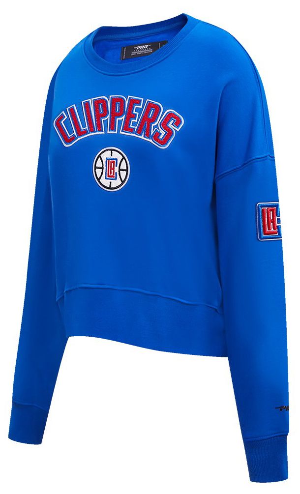 Pro Standard Women's Los Angeles Clippers Blue Classic Fleece Crewneck Sweatshirt product image