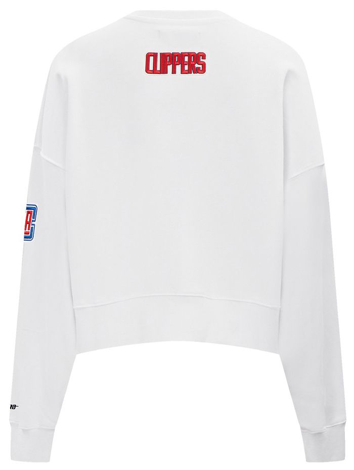 Pro Standard Women's Los Angeles Clippers White Classic Fleece Crewneck Sweatshirt product image
