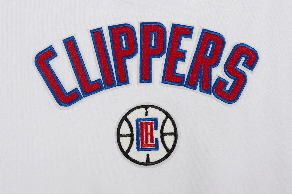 Pro Standard Women's Los Angeles Clippers White Classic Fleece Crewneck Sweatshirt product image