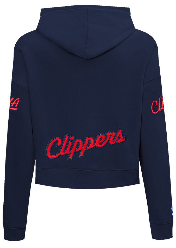 Pro Standard Women's Los Angeles Clippers Navy Classic Cropped Fleece Pullover Hoodie product image