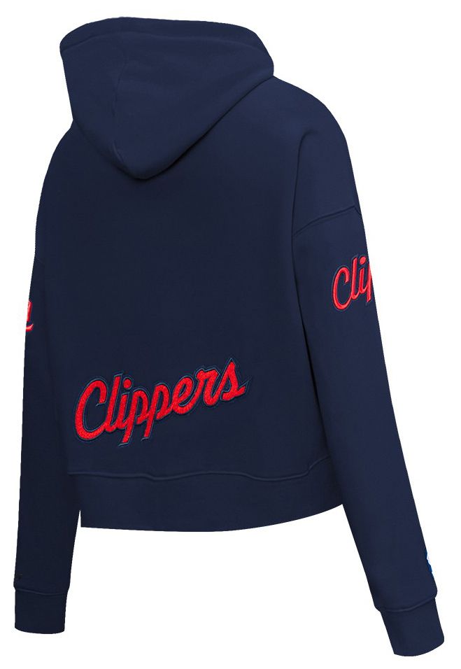 Pro Standard Women's Los Angeles Clippers Navy Classic Cropped Fleece Pullover Hoodie product image