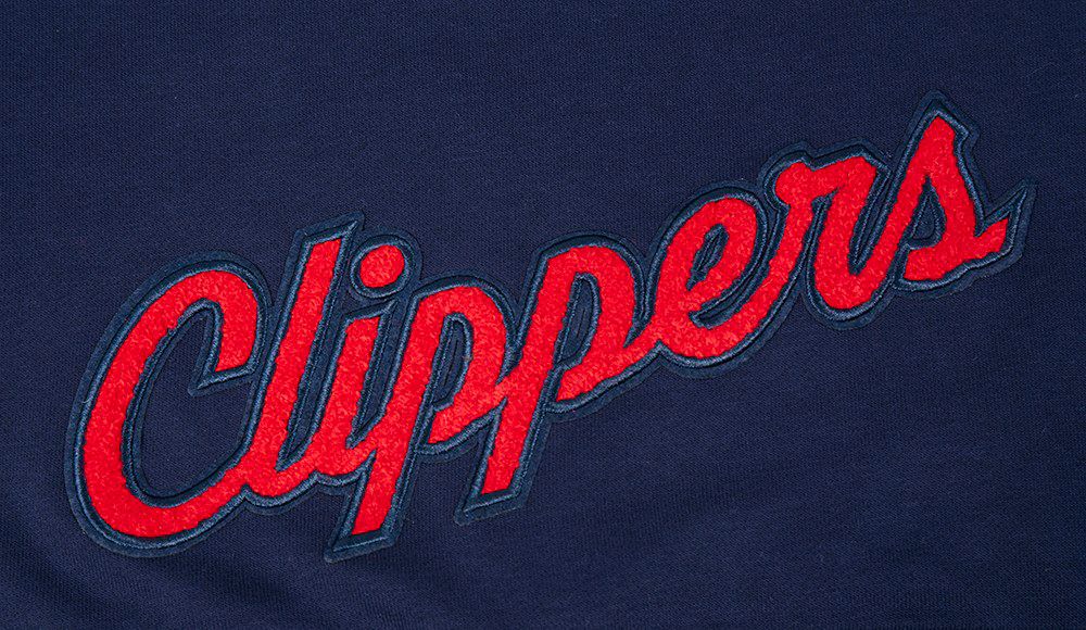 Pro Standard Women's Los Angeles Clippers Navy Classic Cropped Fleece Pullover Hoodie product image