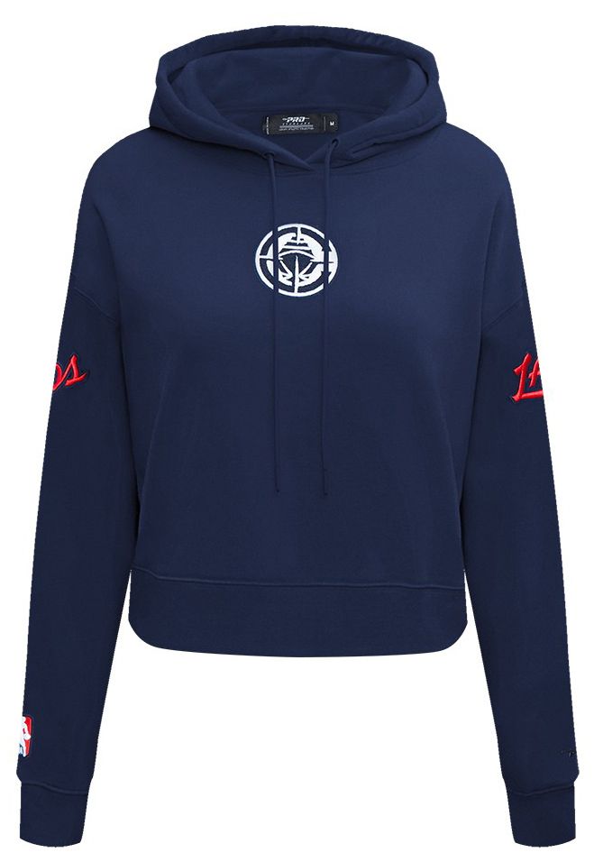 Pro Standard Women's Los Angeles Clippers Navy Classic Cropped Fleece Pullover Hoodie product image