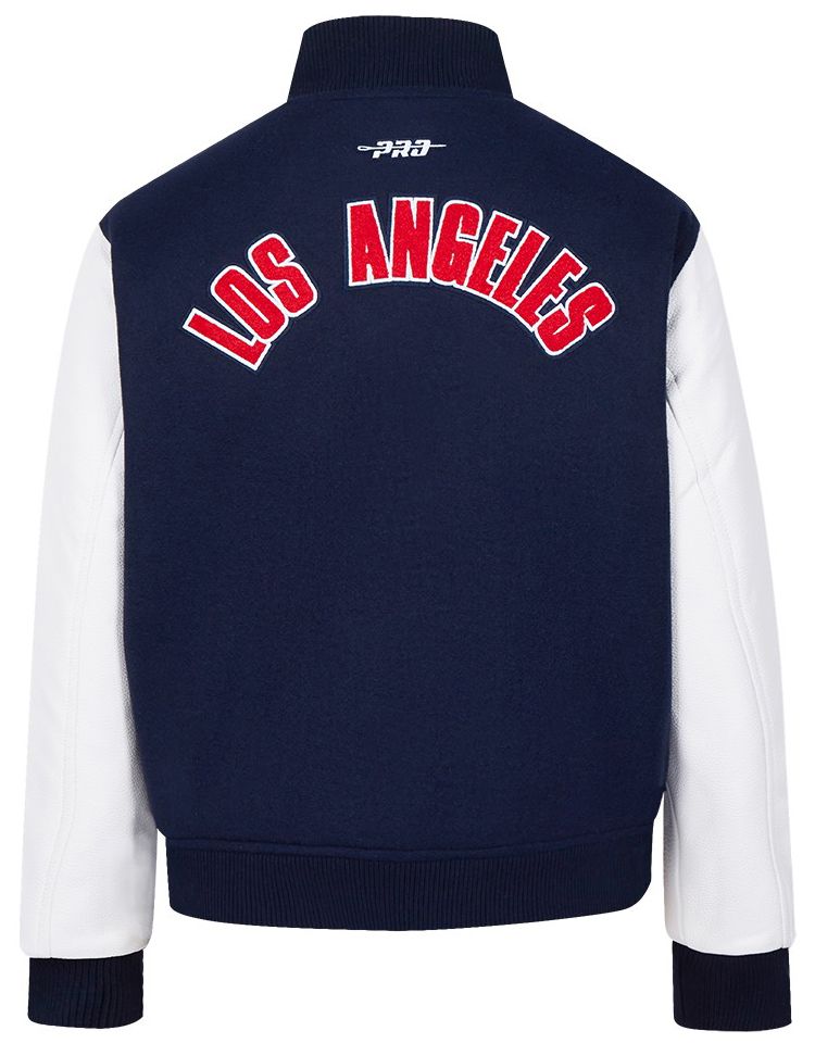 Pro Standard Women's Los Angeles Clippers Navy Classic Wool Varsity Jacket product image