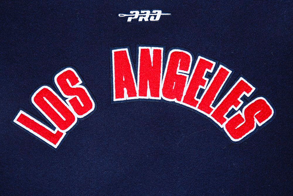 Pro Standard Women's Los Angeles Clippers Navy Classic Wool Varsity Jacket product image