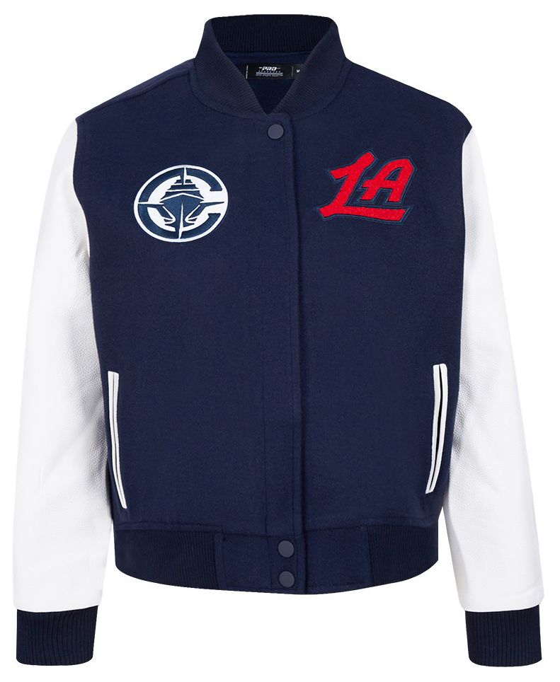Pro Standard Women's Los Angeles Clippers Navy Classic Wool Varsity Jacket product image