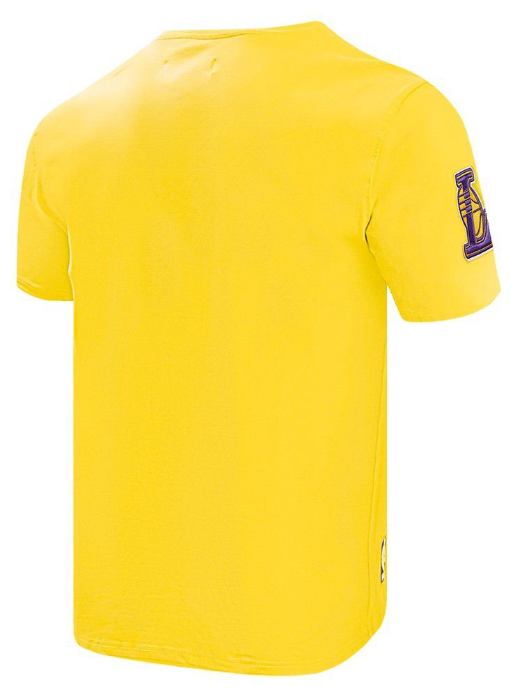 Pro Standard Men's Los Angeles Lakers Yellow Old English Short Sleeve T-Shirt product image