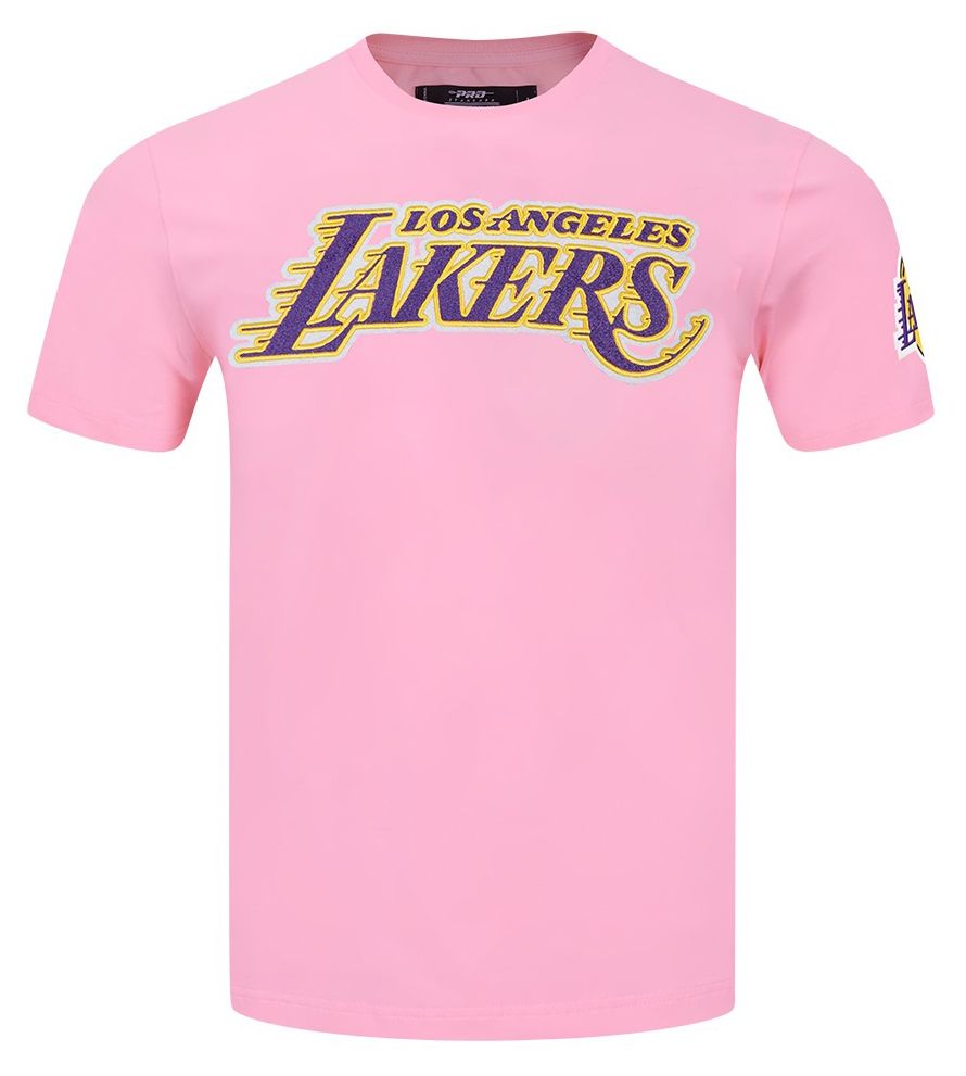 Pro Standard Men's Los Angeles Lakers Pink Classic Chenille T-Shirt product image
