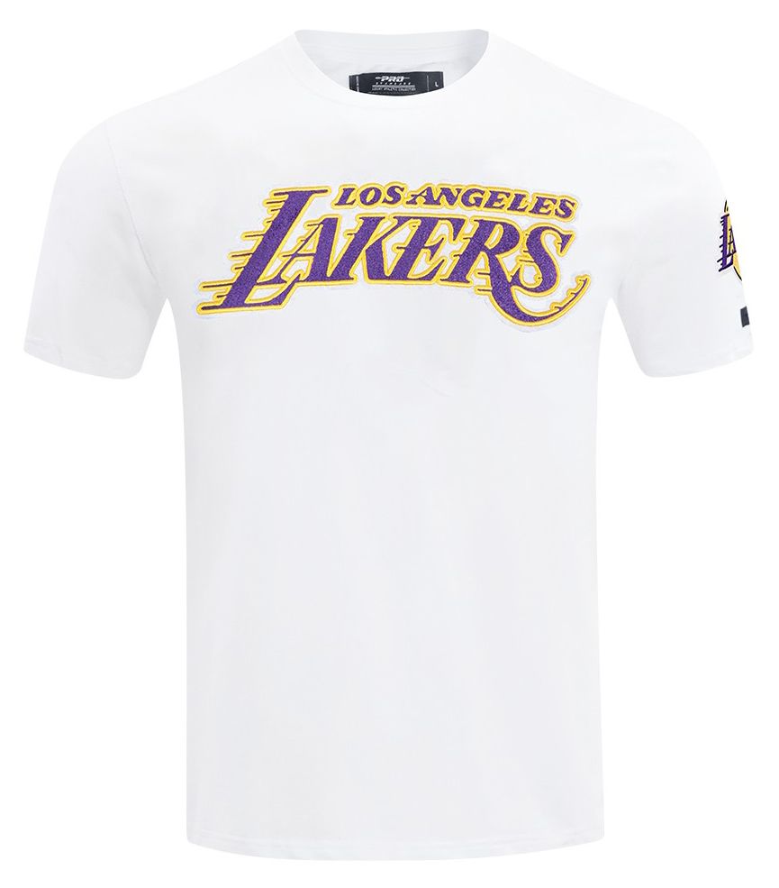Pro Standard Men's Los Angeles Lakers White Classic Chenille T-Shirt product image