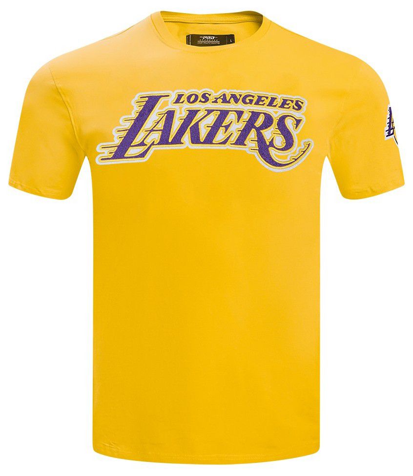 Pro Standard Men's Los Angeles Lakers Yellow Classic Chenille T-Shirt product image