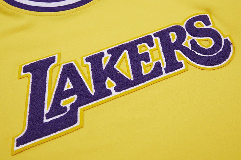 Pro Standard Men's Los Angeles Lakers Yellow Classic Chenille T-Shirt product image