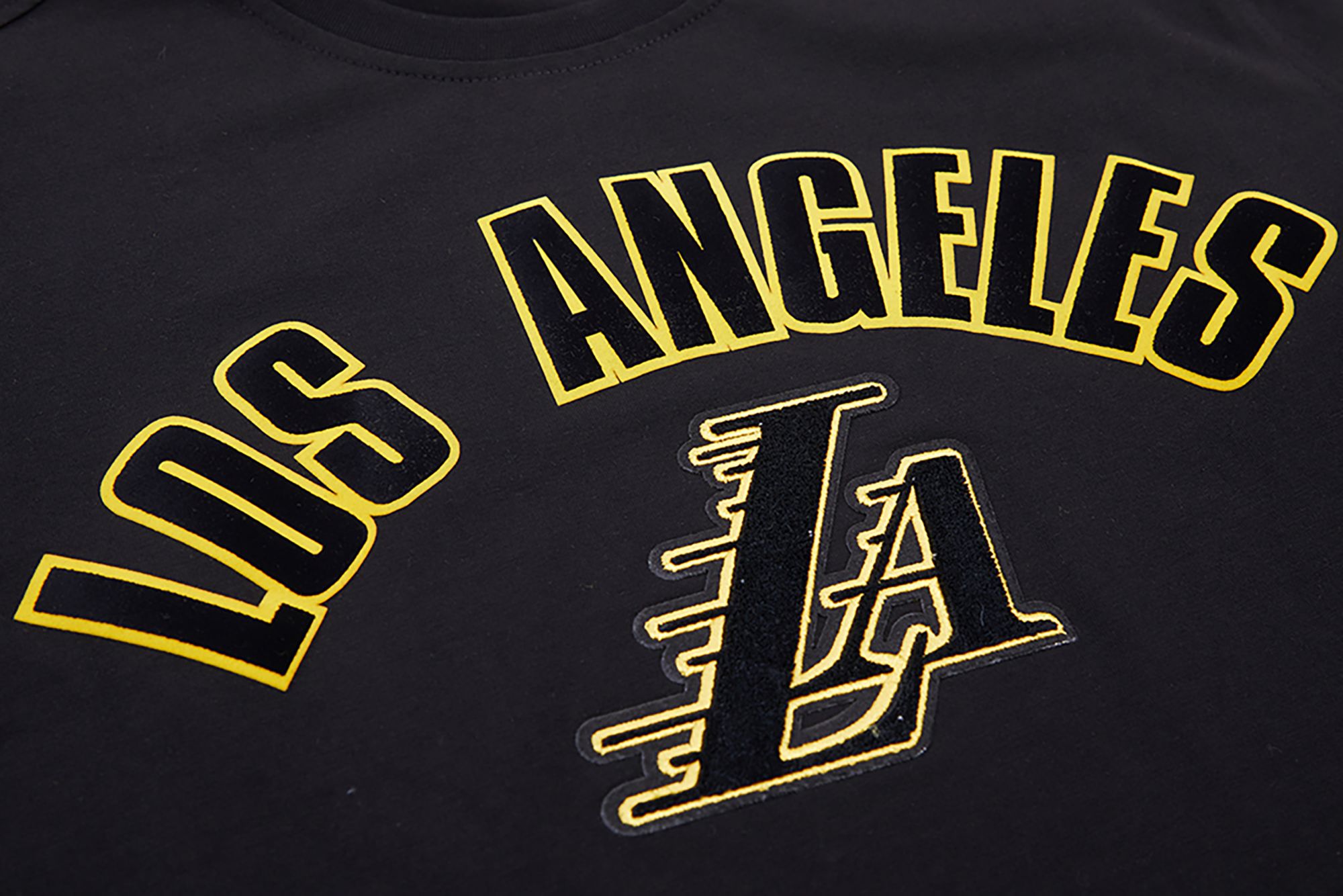 Pro Standard Men's Los Angeles Lakers Black Bristle T-Shirt product image