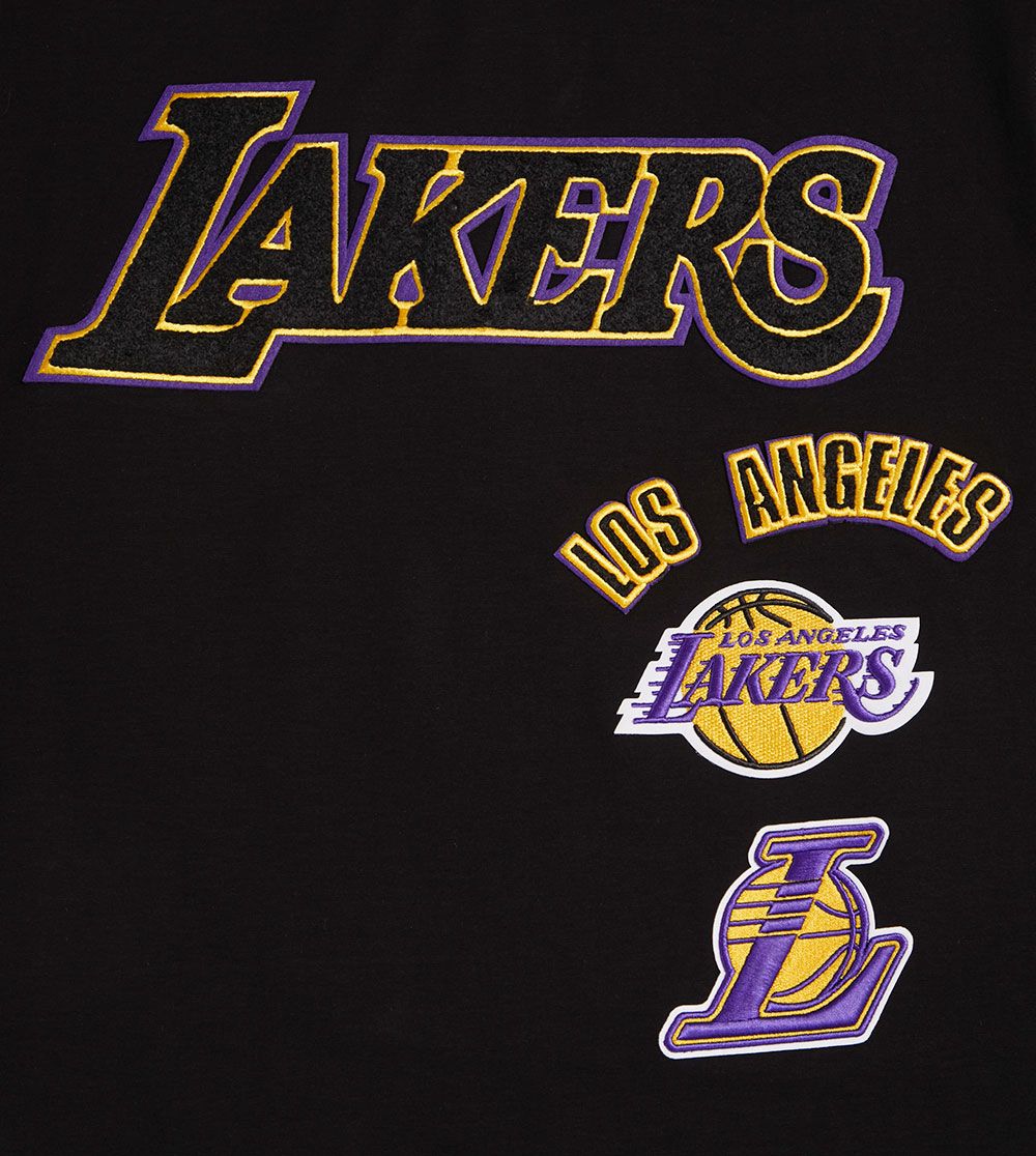 Pro Standard Adult Los Angeles Lakers Black Retro Striped T-Shirt product image