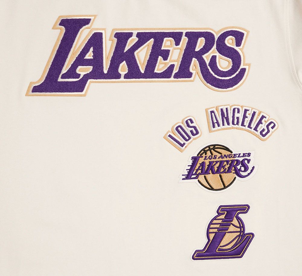 Pro Standard Adult Los Angeles Lakers White Retro Striped T-Shirt product image