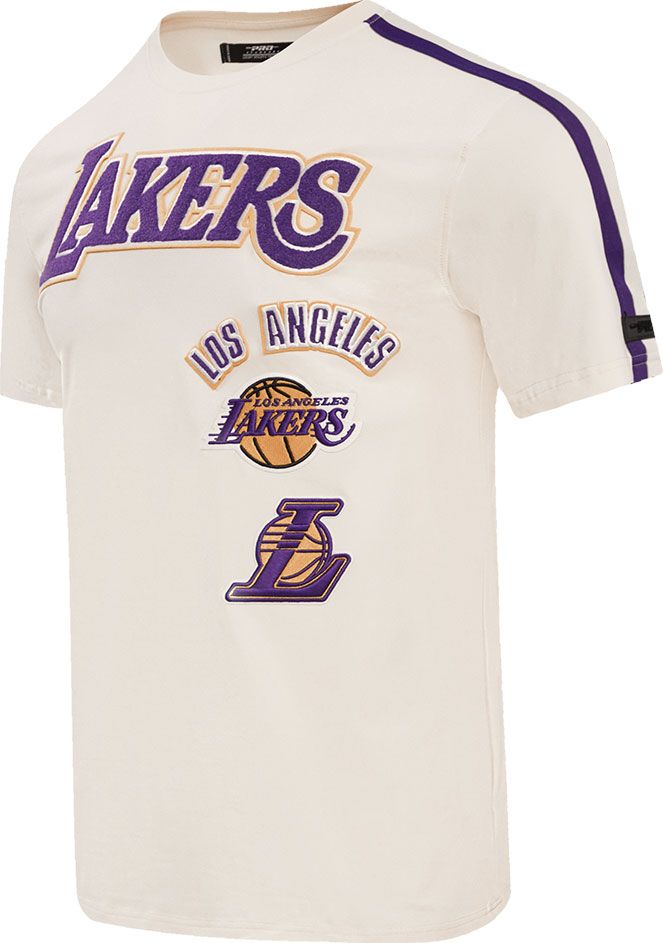Pro Standard Adult Los Angeles Lakers White Retro Striped T-Shirt product image