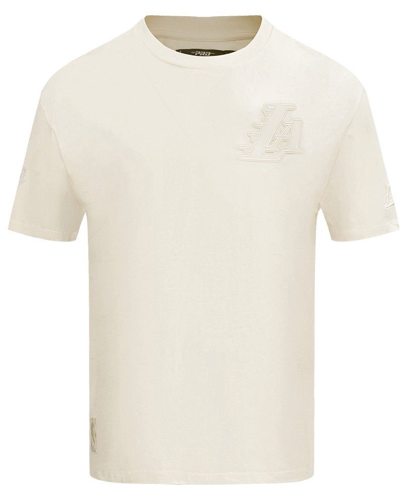 Pro Standard Men's Los Angeles Lakers Off White Neutral Drop Shoulder Short Sleeve T-Shirt product image