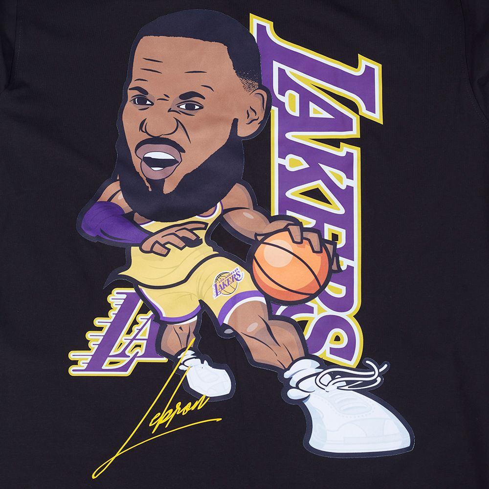 Pro Standard Men's Los Angeles Lakers Black Lebron James #23 Drive Short Sleeve T-Shirt product image