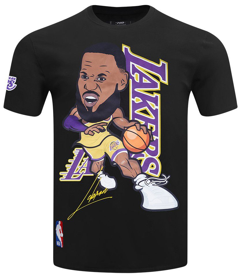 Pro Standard Men's Los Angeles Lakers Black Lebron James #23 Drive Short Sleeve T-Shirt product image