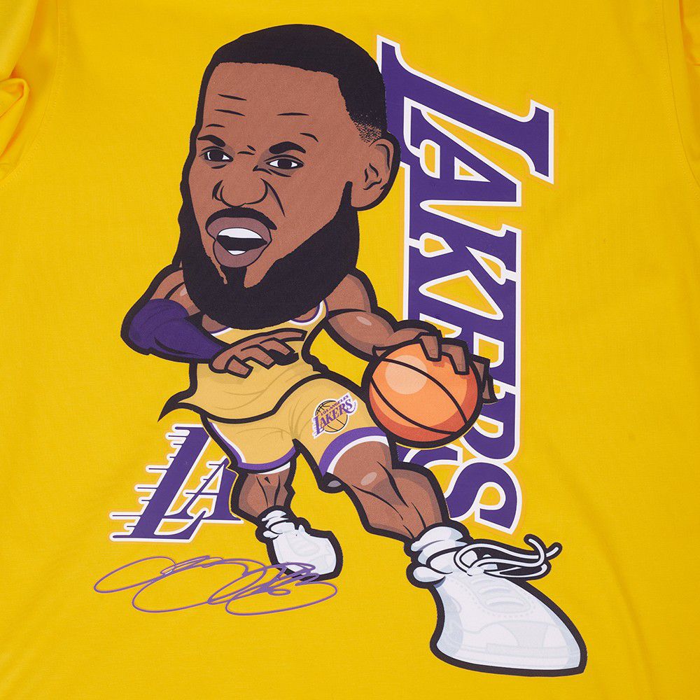 Pro Standard Men's Los Angeles Lakers LeBron James Yellow T-Shirt product image
