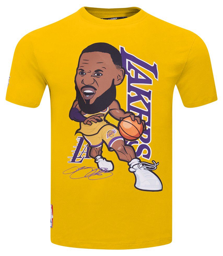 Pro Standard Men's Los Angeles Lakers LeBron James Yellow T-Shirt product image