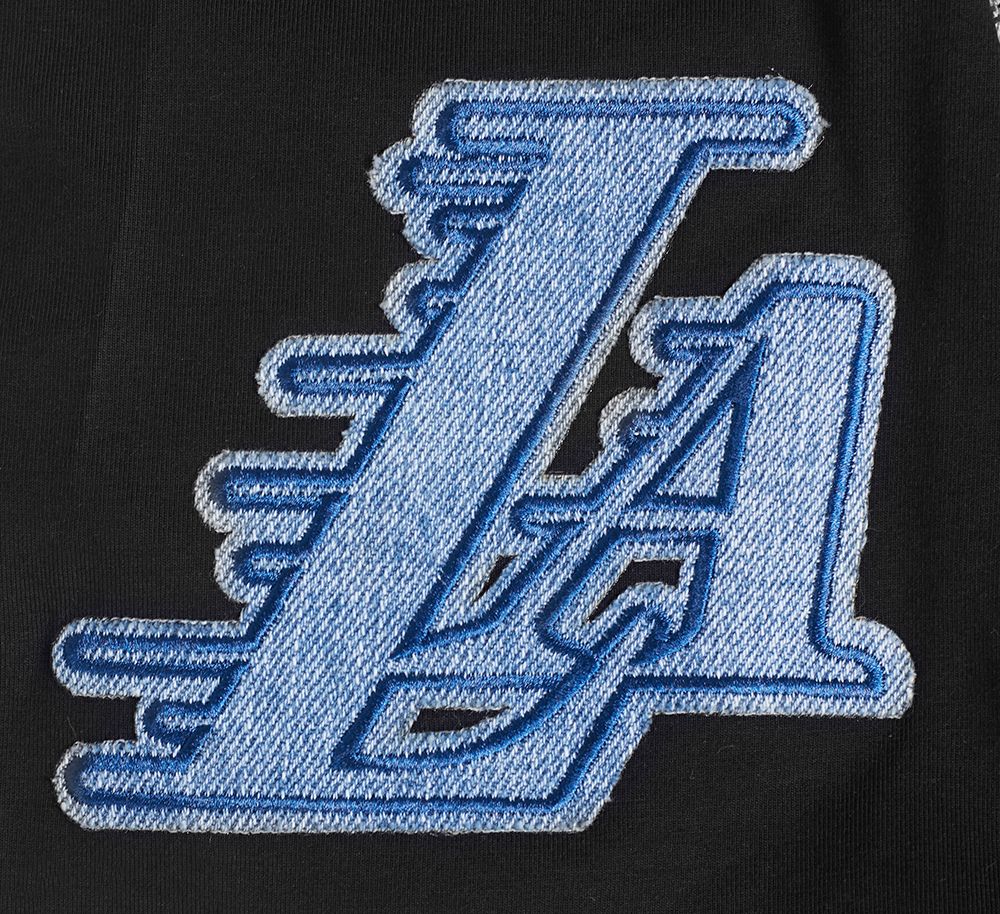 Pro Standard Men's Los Angeles Lakers Black Varsity Blues Short Sleeve T-Shirt product image