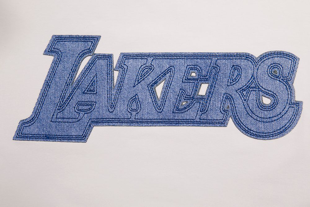 Pro Standard Men's Los Angeles Lakers Linen Varsity Blues Short Sleeve T-Shirt product image