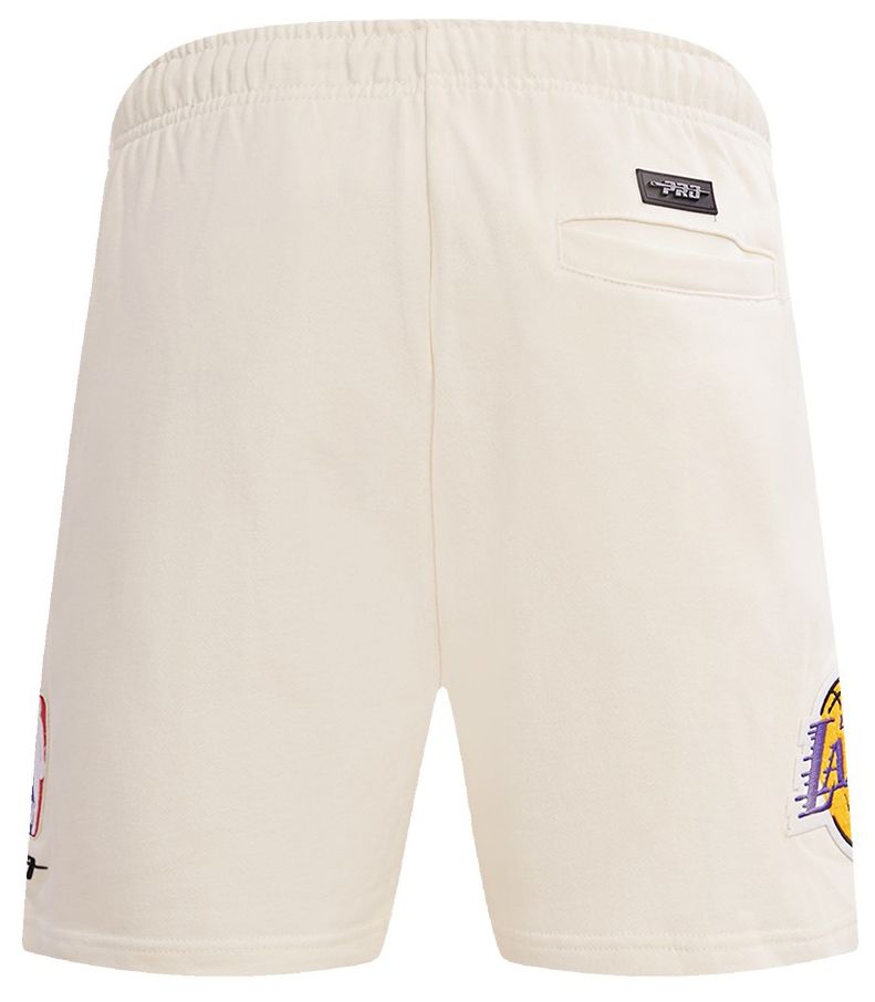 Pro Standard Men's Los Angeles Lakers Off White Classic Fleece Shorts product image