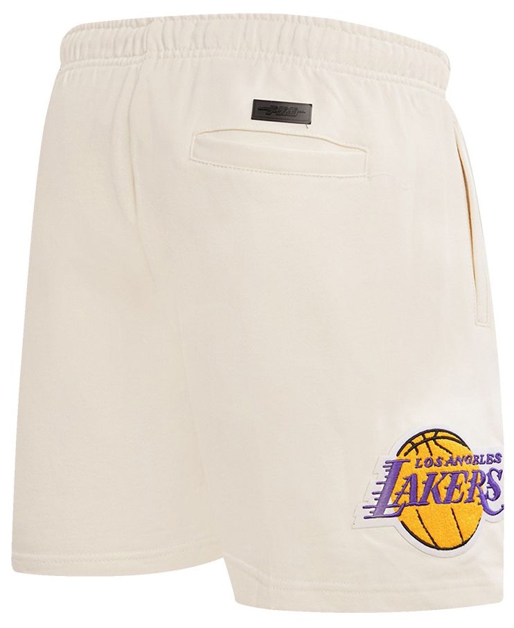 Pro Standard Men's Los Angeles Lakers Off White Classic Fleece Shorts product image