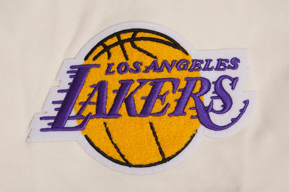 Pro Standard Men's Los Angeles Lakers Off White Classic Fleece Shorts product image