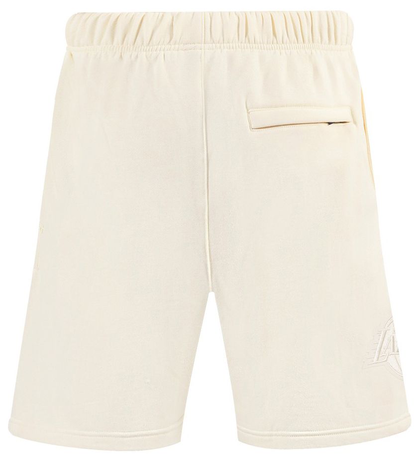 Pro Standard Men's Los Angeles Lakers Off White Neutral Fleece Shorts product image
