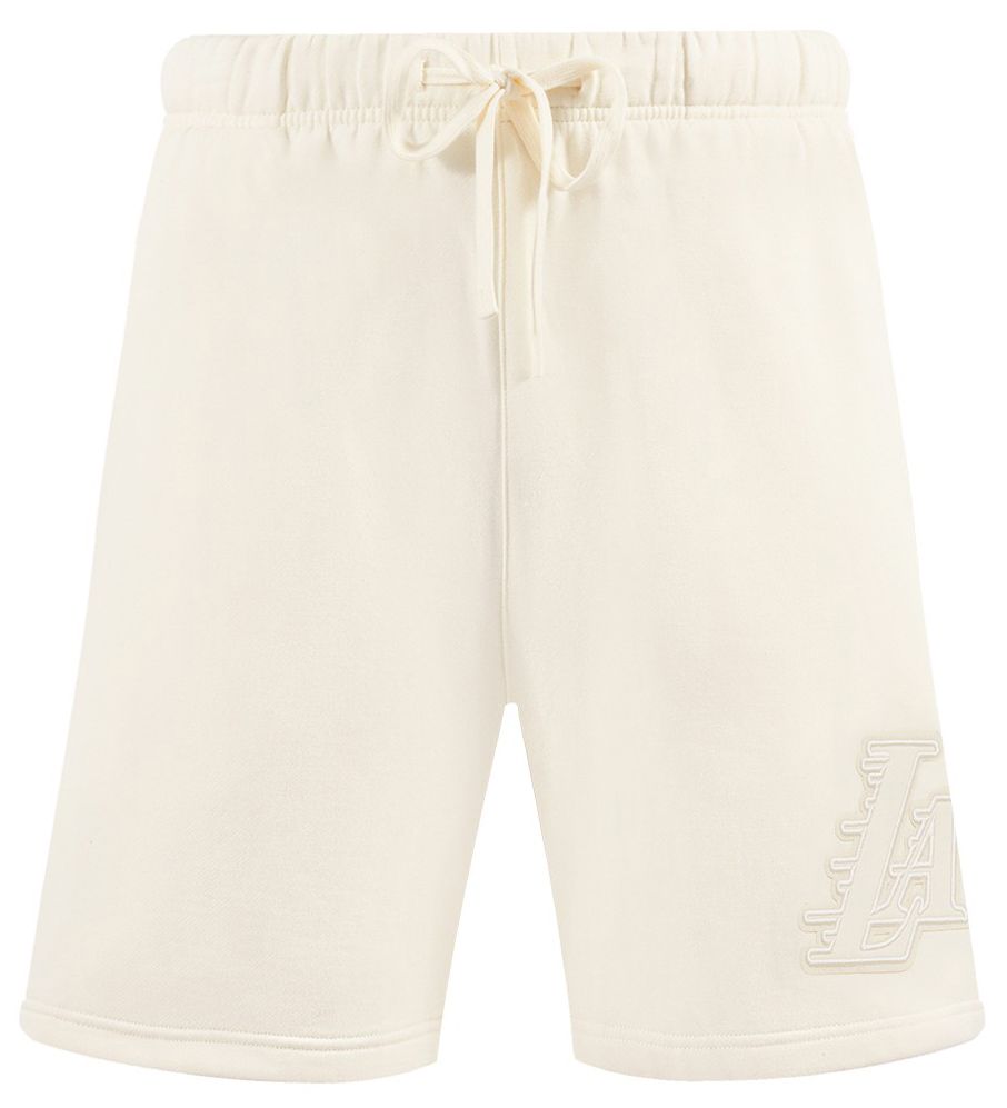 Pro Standard Men's Los Angeles Lakers Off White Neutral Fleece Shorts product image