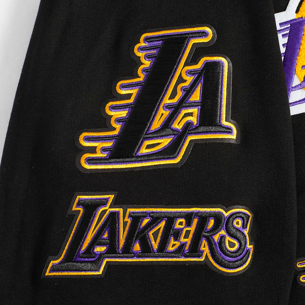 Pro Standard Men's Los Angeles Lakers Black Old English Fleece Crewneck Sweatshirt product image
