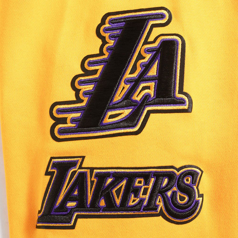 Pro Standard Men's Los Angeles Lakers Yellow Old English Fleece Crewneck Sweatshirt product image
