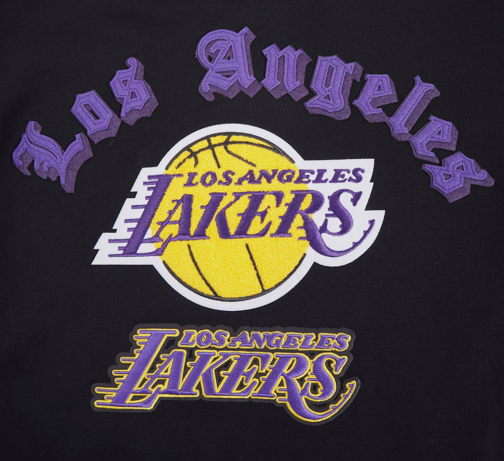 Pro Standard Men's Los Angeles Lakers Black Old English Fleece Hoodie product image