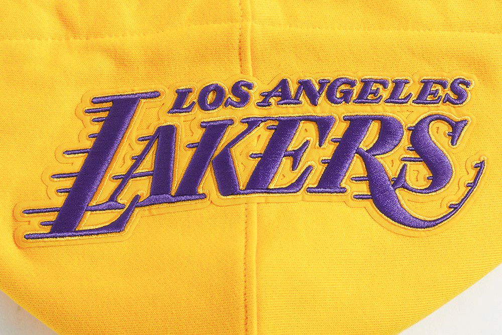 Pro Standard Men's Los Angeles Lakers Yellow Old English Fleece Hoodie product image