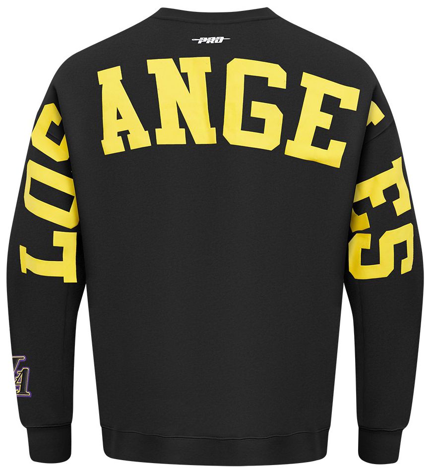 Pro Standard Men's Los Angeles Lakers Black Wingspan Drop Shoulder Fleece Crewneck Sweatshirt product image