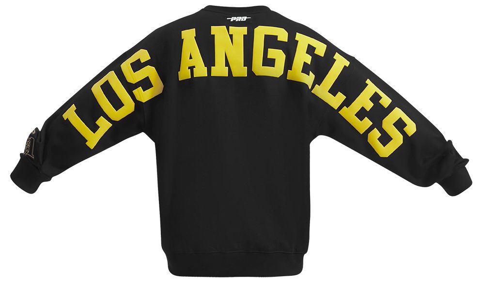 Pro Standard Men's Los Angeles Lakers Black Wingspan Drop Shoulder Fleece Crewneck Sweatshirt product image