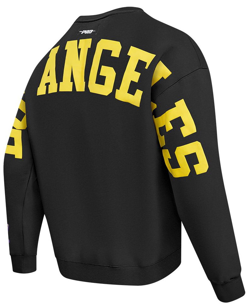 Pro Standard Men's Los Angeles Lakers Black Wingspan Drop Shoulder Fleece Crewneck Sweatshirt product image