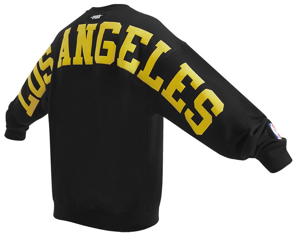 Pro Standard Men's Los Angeles Lakers Black Wingspan Drop Shoulder Fleece Crewneck Sweatshirt product image