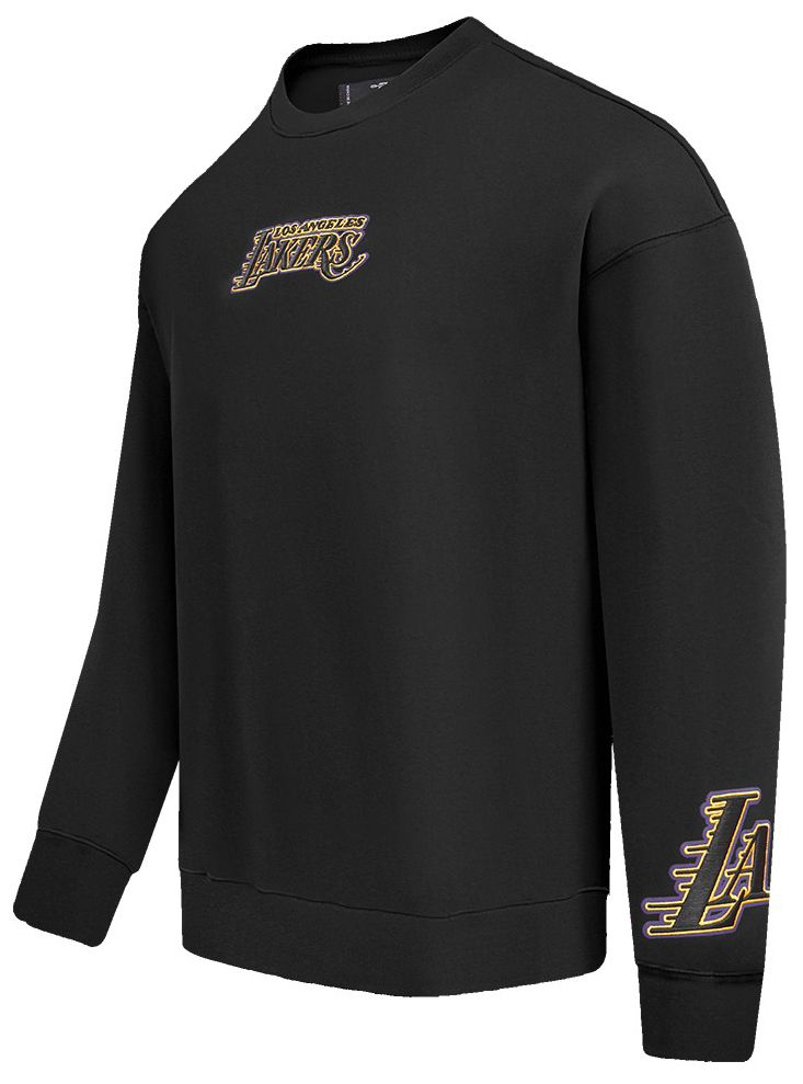 Pro Standard Men's Los Angeles Lakers Black Wingspan Drop Shoulder Fleece Crewneck Sweatshirt product image