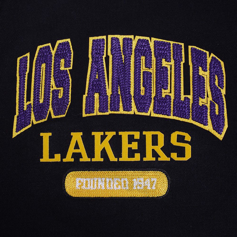 Pro Standard Men's Los Angeles Lakers Black Arch 1/4 Zip Pullover product image