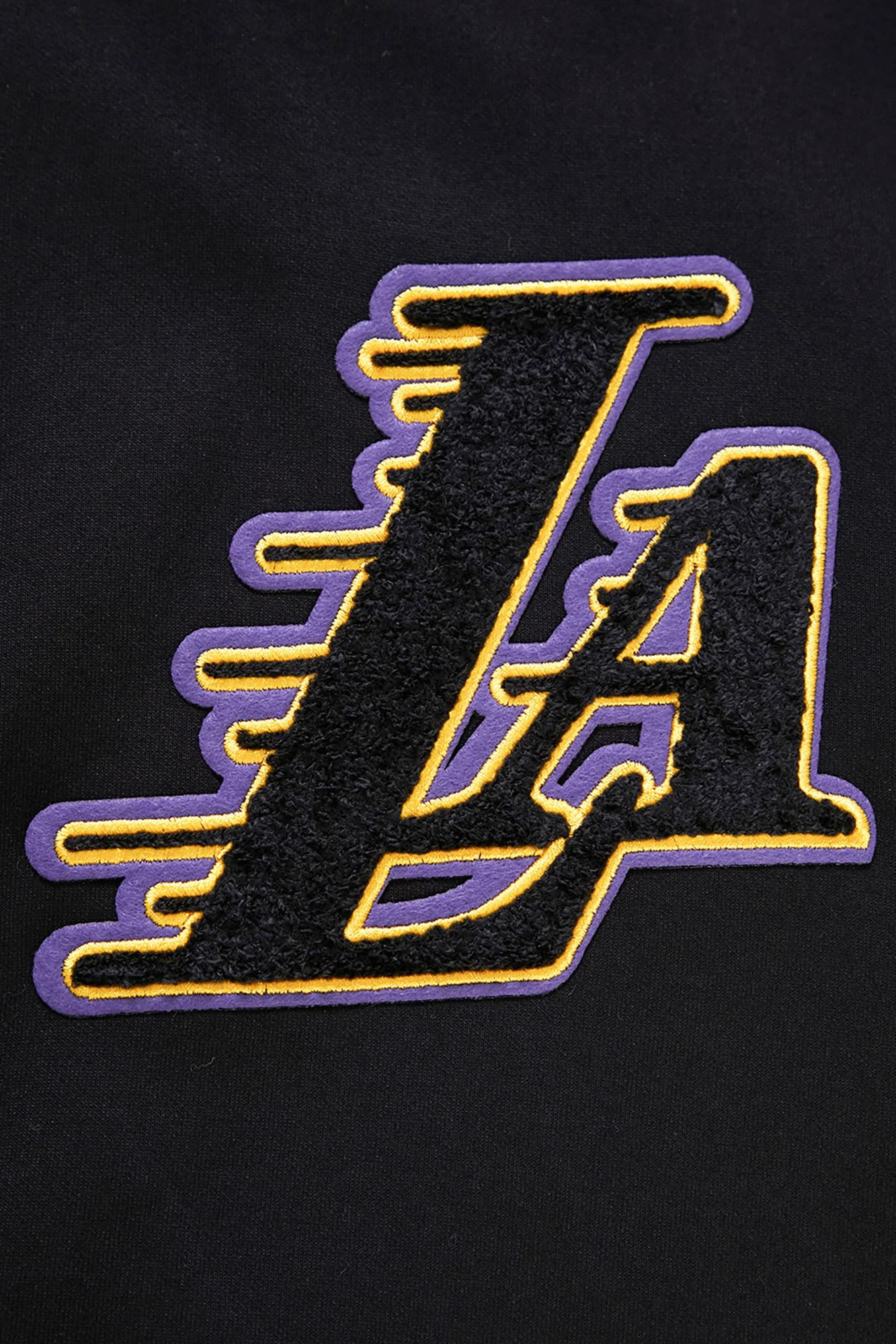 Pro Standard Men's Los Angeles Lakers Black Chenille Full Zip Hoodie product image