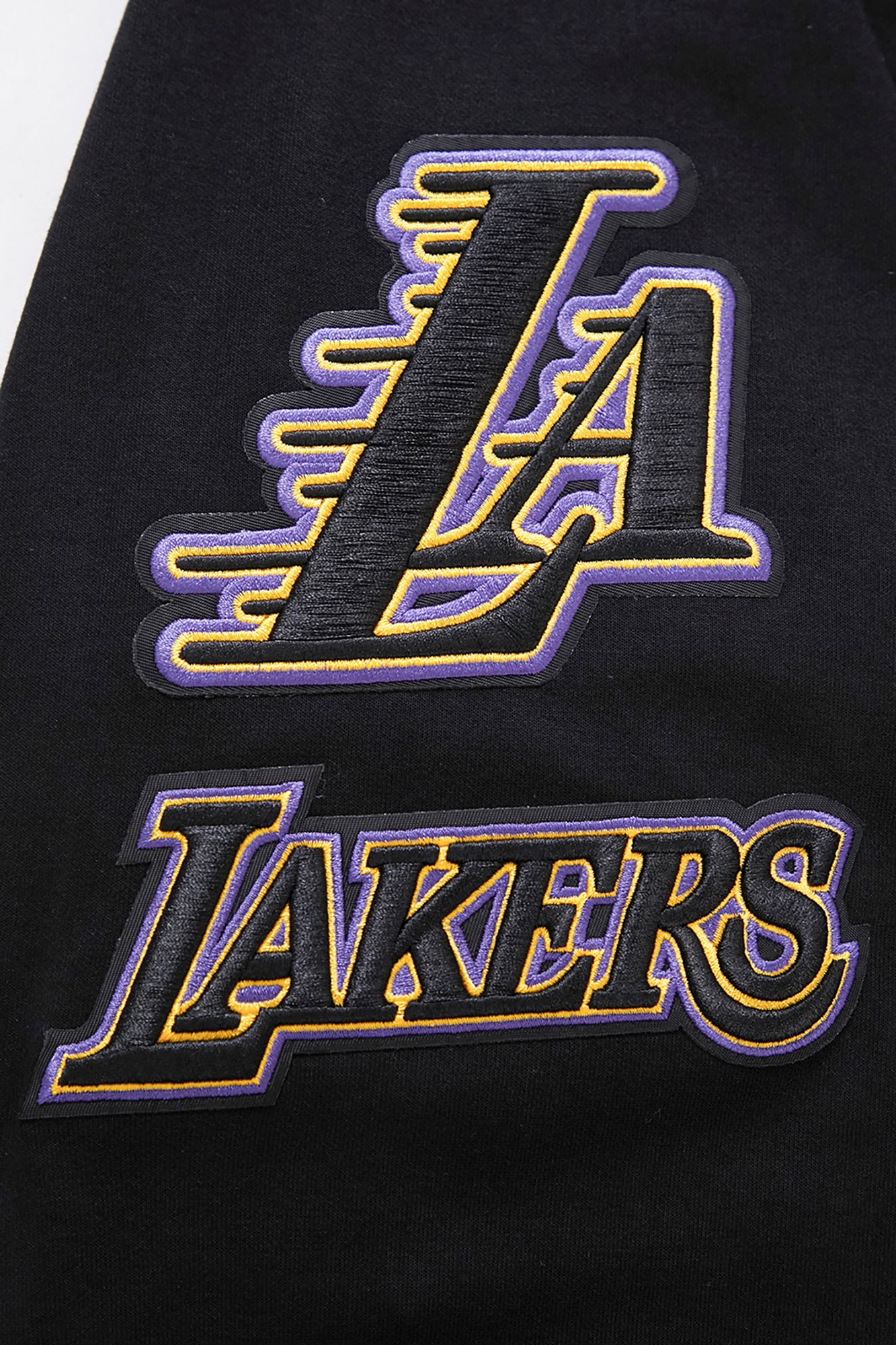 Pro Standard Men's Los Angeles Lakers Black Chenille Full Zip Hoodie product image